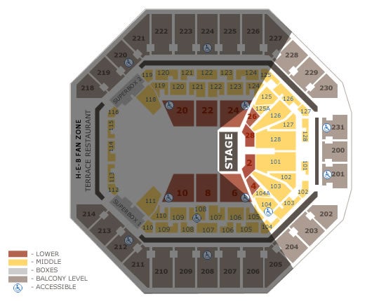 AT&T Center Seating Chart